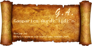 Gasparics Aurélián névjegykártya